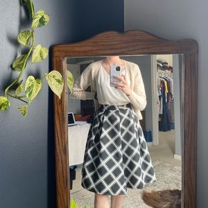Vintage black and white long skirt
